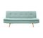 Canapé Convertible Scandinave 3 Places En Tissu Vert Lagon Et Bois Clair Senso