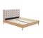 Lit 2 Places 160x200 Cm En Bois Et Tissu Beige Lynn