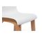 Tabourets De Bar Design Bois Et Blanc H65 Cm (lot De 2) New Surf