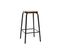 Tabourets De Bar Empilables Noir Et Bois Foncé H65 Cm (lot De 2) Memphis