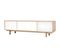 Meuble TV Scandinave Bois Et Blanc L180 Cm Sid