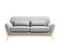 Canapé Scandinave 2 Places En Tissu Gris Et Bois Clair Yoko