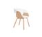 Chaise Scandinave Blanc Et Bois Clair Oktav