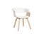 Chaise Scandinave Blanc Et Bois Clair Oktav