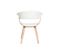 Chaise Scandinave Blanc Et Bois Clair Oktav