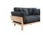 Canapé Scandinave Déhoussable 3 Places En Tissu Gris Anthracite Et Bois Clair Kyo