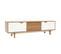 Meuble TV Scandinave Blanc Et Bois L180 Cm Acoustic