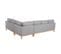 Canapé D'angle Déhoussable Scandinave 5-6 Places En Tissu Gris Clair Et Bois Clair Oslo