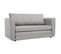 Canapé Convertible 2 Places En Tissu Gris Clair Leon