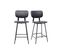 Tabourets De Bar Vintage Noir Avec Pieds Métal 65cm (lot De 2) Lab