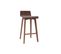 Chaise De Bar Scandinave Bois Foncé H65 Cm Baltik