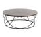 Table Basse Ronde Bois Foncé Noyer Et Métal Noir D80 Cm Lace