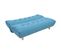 Canapé Convertible Scandinave 3 Places En Tissu Bleu Canard Et Bois Clair Yumi