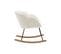 Rocking Chair En Tissu Blanc Effet Peau De Mouton Rhapsody - Miliboo et Stéphane Plaza