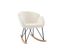 Rocking Chair En Tissu Blanc Effet Peau De Mouton Rhapsody - Miliboo et Stéphane Plaza