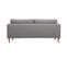 Canapé Scandinave 3 Places En Tissu Gris Clair Et Bois Clair Kurt