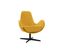 Fauteuil Design Pivotant En Tissu Effet Velours Jaune Moutarde Andy - Miliboo et Stéphane Plaza