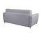 Canapé Convertible 3 Places En Tissu Gris Clair Et Bois Clair Avec Matelas L140 Cm 12 Cm Graham