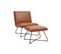 Fauteuil Avec Repose Pied Vintage Marron Philo