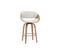 Tabouret De Bar Pivotant Blanc Et Bois Clair 65 Cm Bent