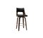 Tabouret De Bar Vintage Pivotant Noir Et Bois Foncé Garbo