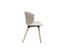 Chaise Design Taupe Et Bois Clair Wing