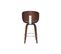 Tabouret De Bar Pivotant Noir Et Bois Foncé 65 Cm Walnut