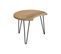 Tables Basses Gigognes Gravées Bois Manguier Massif Et Métal Noir (lot De 3) Vibes