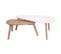 Tables Basses Gigognes Scandinaves Bois Clair Chêne Et Blanc (lot De 2) Artik