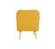 Fauteuil Scandinave En Tissu Effet Velours Jaune Moutarde Et Bois Clair Aeola