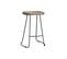 Tabourets De Bar Bois Manguier Massif Et Métal 65 Cm (lot De 2) Runko