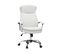 Fauteuil De Bureau à Roulettes Design Blanc Et Acier Chromé Wall Street