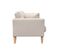 Canapé Scandinave Déhoussable 3 Places En Tissu Beige Et Bois Clair Oslo