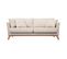 Canapé Scandinave Déhoussable 3 Places En Tissu Beige Et Bois Clair Oslo