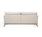 Canapé Scandinave Déhoussable 3 Places En Tissu Beige Et Bois Clair Oslo