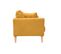 Canapé Scandinave Déhoussable 3 Places En Tissu Effet Velours Jaune Moutarde Et Bois Clair Oslo