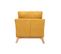 Fauteuil Scandinave Déhoussable En Tissu Effet Velours Jaune Moutarde Et Bois Clair Oslo