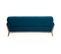 Canapé Scandinave 3 Places En Tissu Bleu Canard Et Bois Clair Yoko