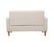 Canapé Scandinave 2 Places En Tissu Beige Et Bois Clair Moon