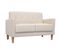 Canapé Scandinave 2 Places En Tissu Beige Et Bois Clair Moon