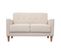 Canapé Scandinave 2 Places En Tissu Beige Et Bois Clair Moon