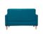 Canapé Scandinave 2 Places En Tissu Bleu Canard Et Bois Clair Moon