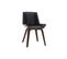 Chaise Design Noir Et Bois Foncé Noyer Melkior