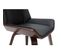 Chaise Design Noir Et Bois Foncé Noyer Melkior