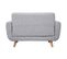 Canapé Scandinave 2 Places En Tissu Gris Et Bois Clair Pure