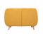 Canapé Scandinave Déhoussable 2 Places En Tissu Effet Velours Jaune Moutarde Et Bois Clair Ynok