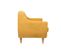 Canapé Scandinave Déhoussable 2 Places En Tissu Effet Velours Jaune Moutarde Et Bois Clair Ynok