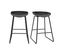 Tabourets De Bar Design Noirs H65 Cm (lot De 2) Pebble