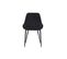 Chaises Design Noires En Tissu Velours Et Métal (lot De 2) Holo