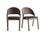 Chaises Vintage En Bois Foncé Noyer Et Assises Noires (lot De 2) Avalon